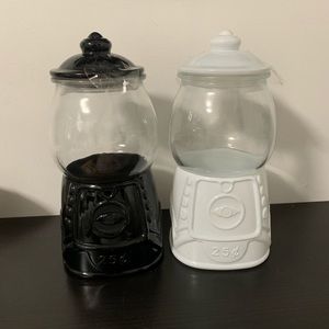 New 2 black white Target bullseye gumball machines
